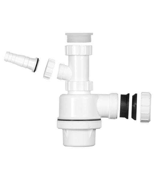 PRO7058 Universal Telescopic Bottle Trap with Appliance Outlet, 76mm